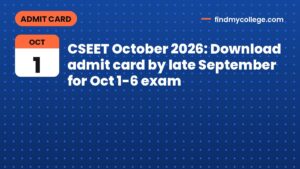 CSEET October 2026: Download admit card by late September for Oct 1-6 exam