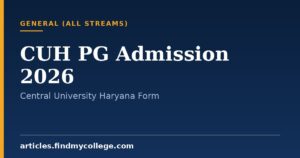 CUH PG Admission 2026: Application & CUET PG Cutoff
