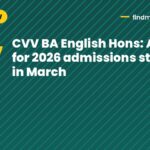 CVV BA English Hons: Apply for 2026 admissions starting in March