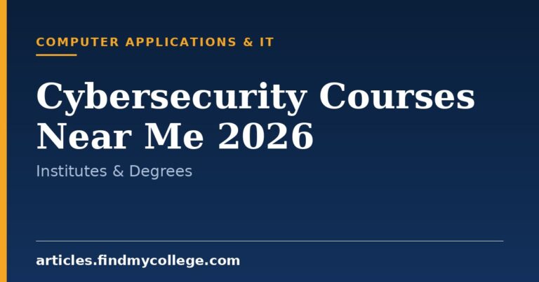 Cybersecurity Courses Near Me 2026: Best Institutes and Colleges