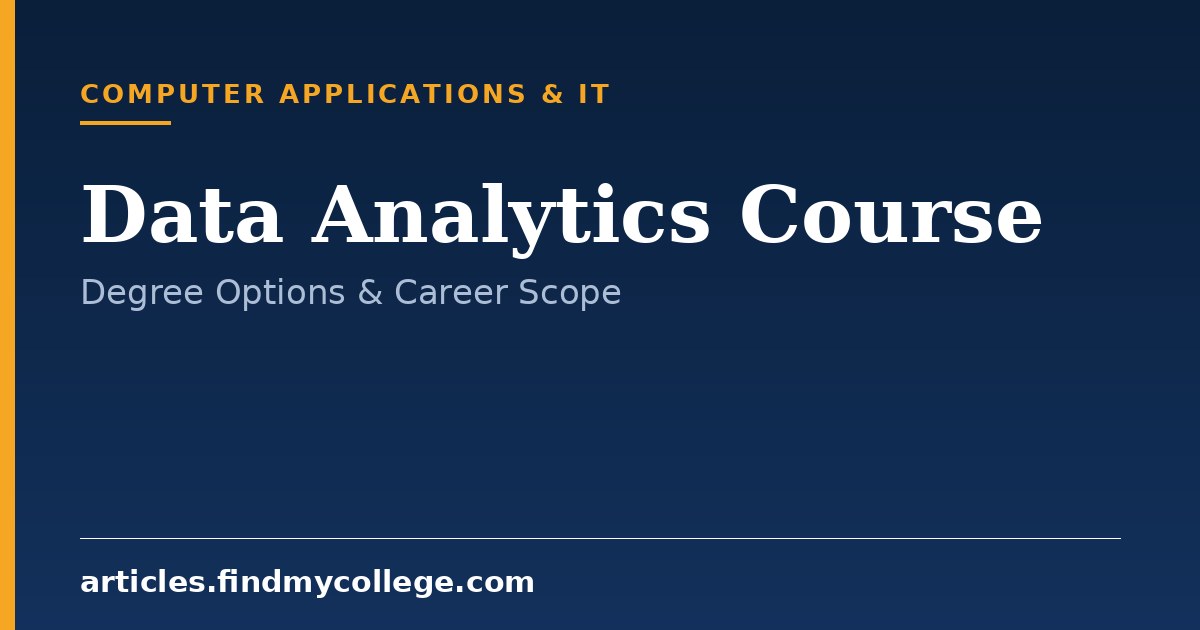 Data Analytics Course: Curriculum, Eligibility & Job Roles