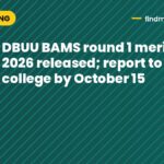 DBUU BAMS round 1 merit list 2026 released; report to college by October 15