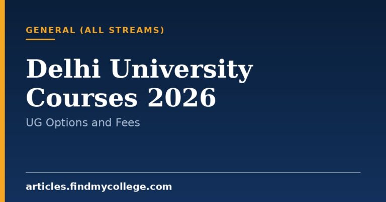 Delhi University Courses 2026: UG Options, Eligibility and Fees