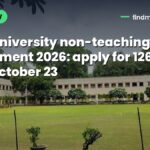 Delhi University non-teaching recruitment 2026: apply for 126 posts from October 23