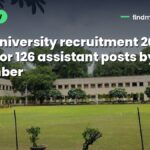 Delhi University recruitment 2026: apply for 126 assistant posts by 9 November