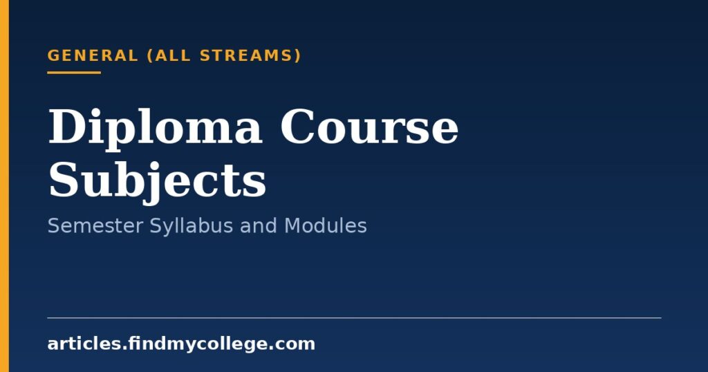 Diploma Course Subjects and Semester Wise Syllabus Overview