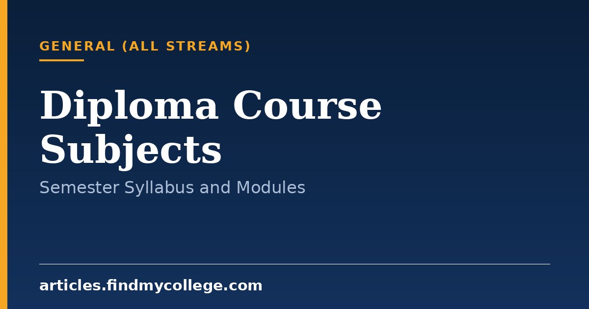 Diploma Course Subjects and Semester Wise Syllabus Overview