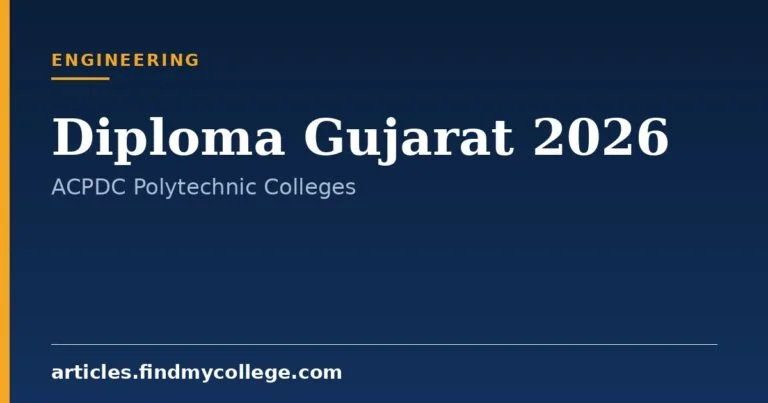 Diploma Gujarat 2026: ACPDC Colleges, Courses and Admission