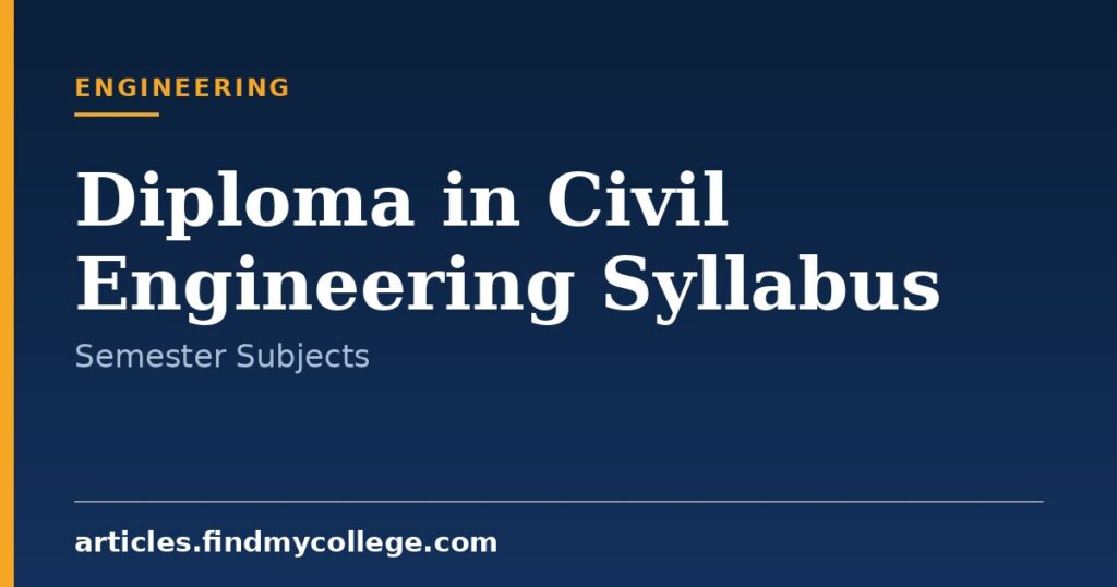 Diploma in Civil Engineering Syllabus: Semester-Wise Subjects