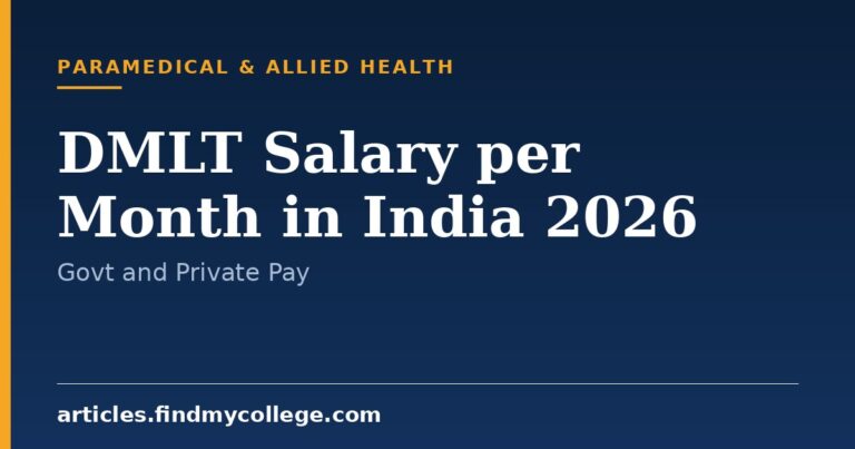 DMLT Salary per Month 2026: Government vs Private Hospital Pay