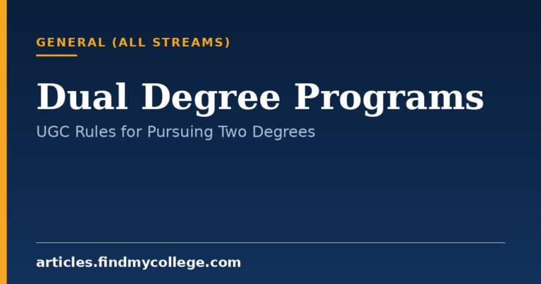 Dual Degree Programs in India: UGC Guidelines and Rules