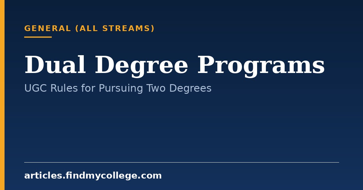 Dual Degree Programs in India: UGC Guidelines and Rules