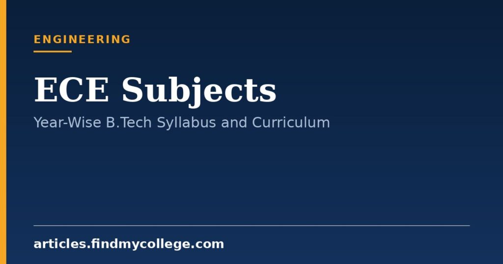 ECE Subjects: Semester-Wise Syllabus for B.Tech ECE