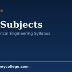 EEE Subjects: B.Tech Electrical & Electronics Syllabus