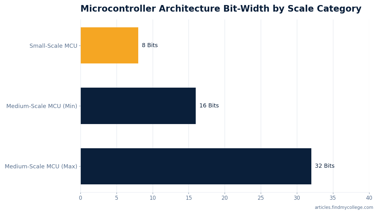 Microcontroller Architecture Bit-Width by Scale Category