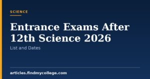 Entrance Exams After 12th Science 2026: Engineering and Medical List