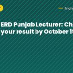 ERD Punjab Lecturer: Check your result by October 19