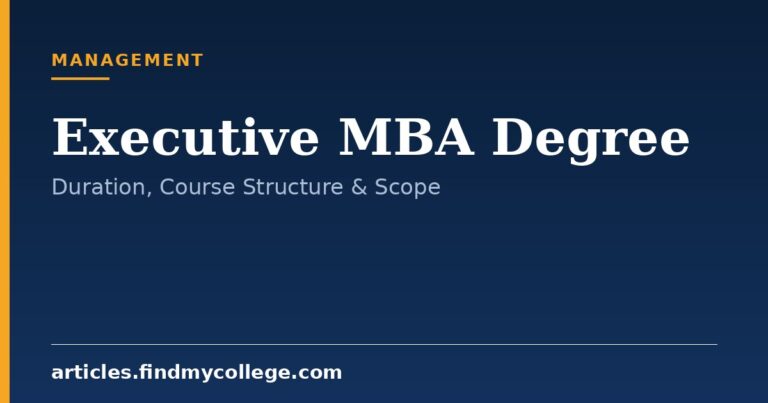Executive MBA Degree: Program Structure, Scope and Career Growth