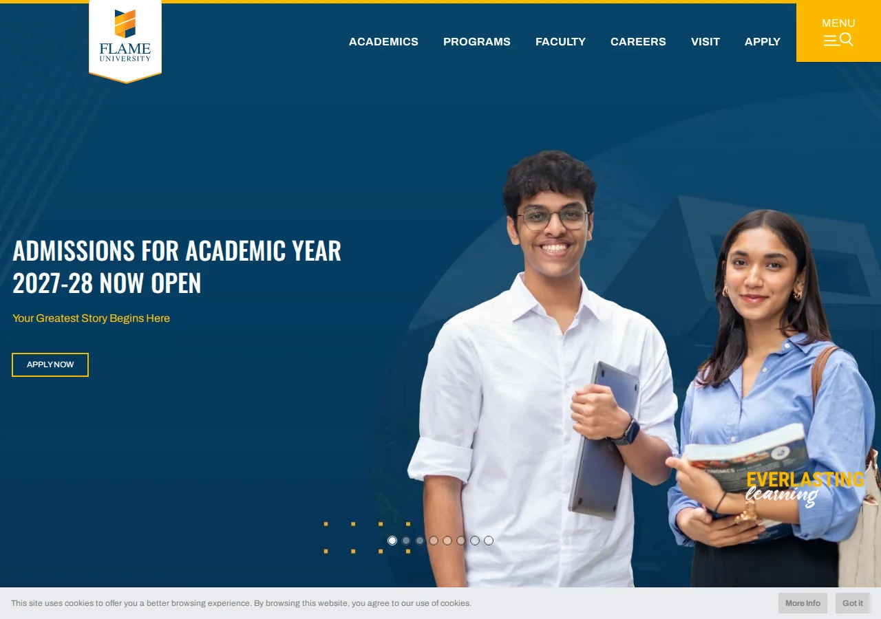 flame.edu.in homepage