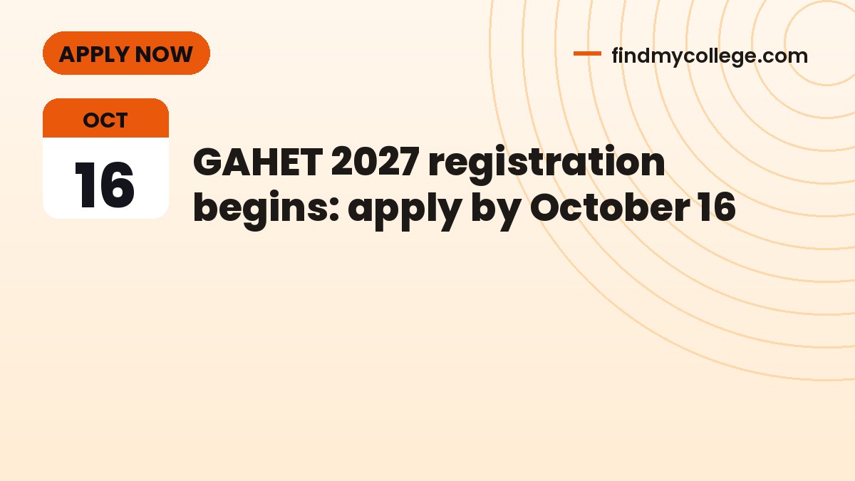 GAHET 2027 registration begins: apply by October 16