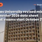 Galgotias University revised mid-term odd semester 2026 date sheet released: exams start October 21