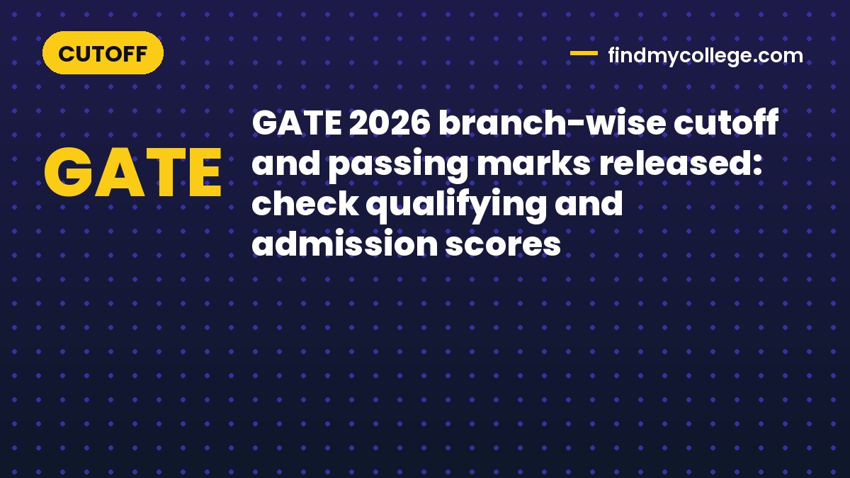 GATE 2026 branch-wise cutoff and passing marks released: check qualifying and admission scores
