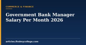 Government Bank Manager Salary Per Month 2026: Pay Scale Details