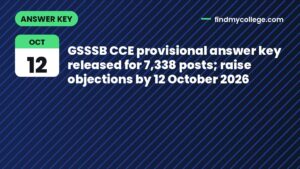GSSSB CCE provisional answer key released for 7,338 posts; raise objections by 12 October 2026