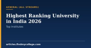 Highest Ranking University in India 2026: Top NIRF Rankings
