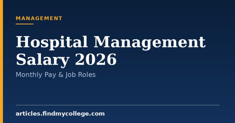 Hospital Management Salary 2026: Monthly Pay and Career Roles