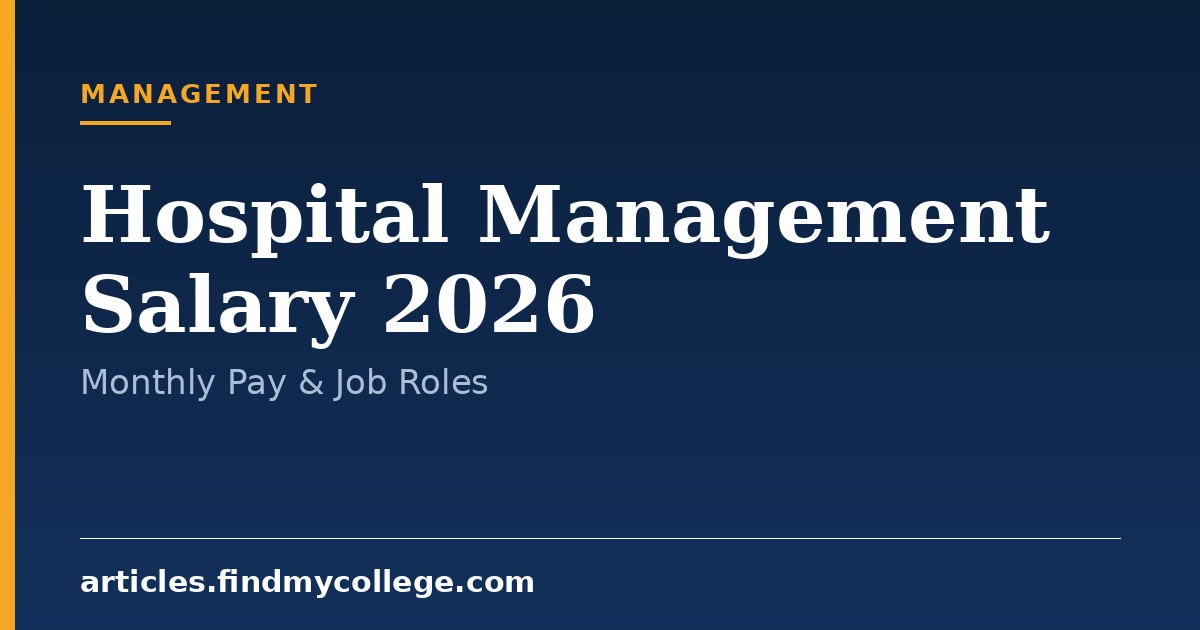 Hospital Management Salary 2026: Monthly Pay and Career Roles