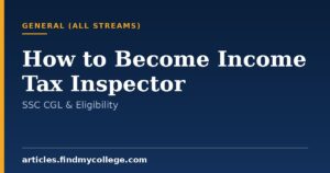 How to Become an Income Tax Inspector: SSC CGL, Eligibility & Steps