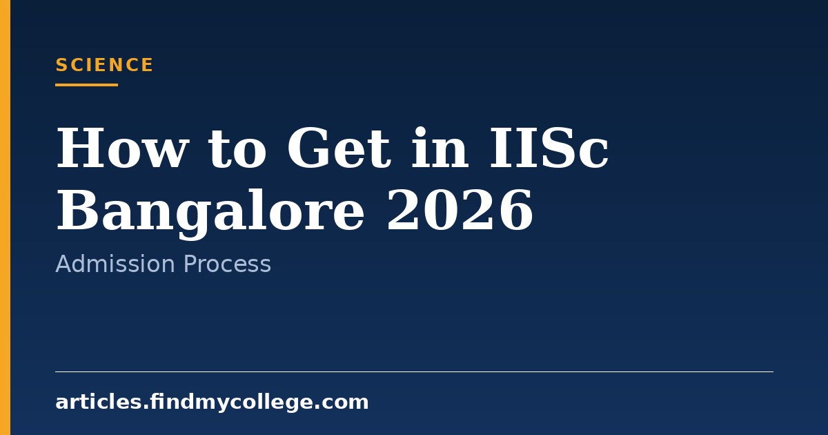 How to Get in IISc Bangalore 2026: Entry Routes and Selection