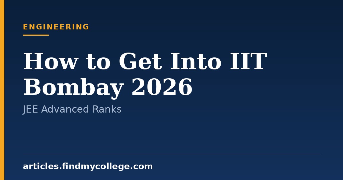 How to Get Into IIT Bombay 2026: JEE Advanced Cutoffs & Process