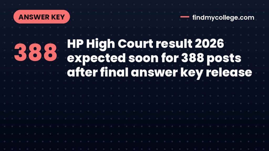 HP High Court result 2026 expected soon for 388 posts after final answer key release