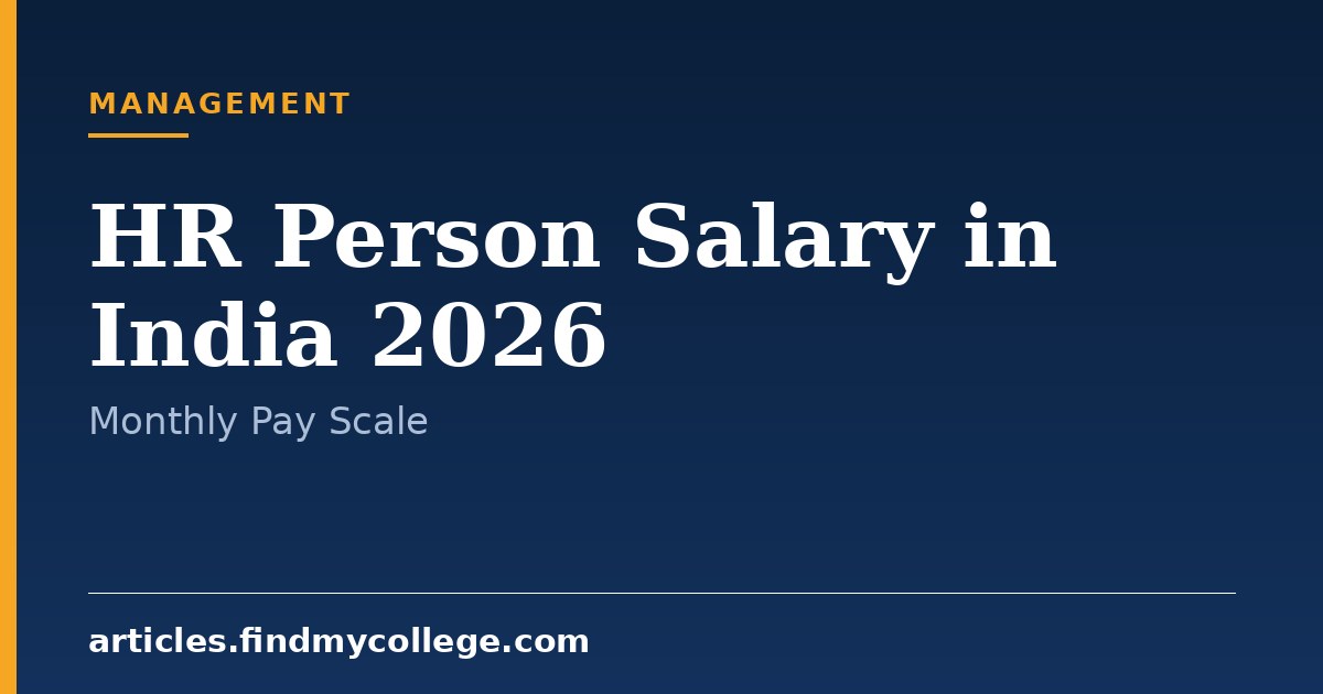 HR Person Salary in India 2026: Entry Level and Experienced Pay