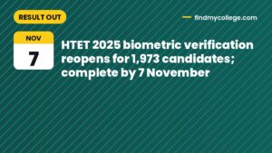 HTET 2025 biometric verification reopens for 1,973 candidates; complete by 7 November