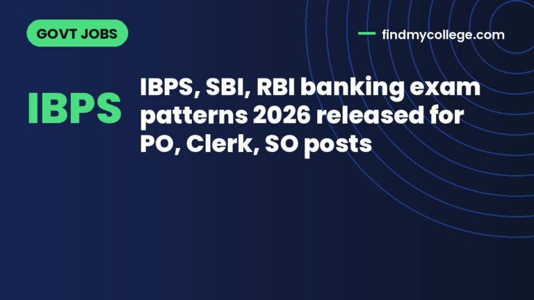 IBPS, SBI, RBI banking exam patterns 2026 released for PO, Clerk, SO posts