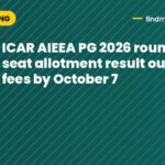 ICAR AIEEA PG 2026 round 1 seat allotment result out; pay fees by October 7