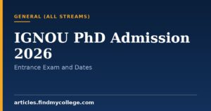 IGNOU PhD Admission 2026: Entrance Exam, Application and Dates