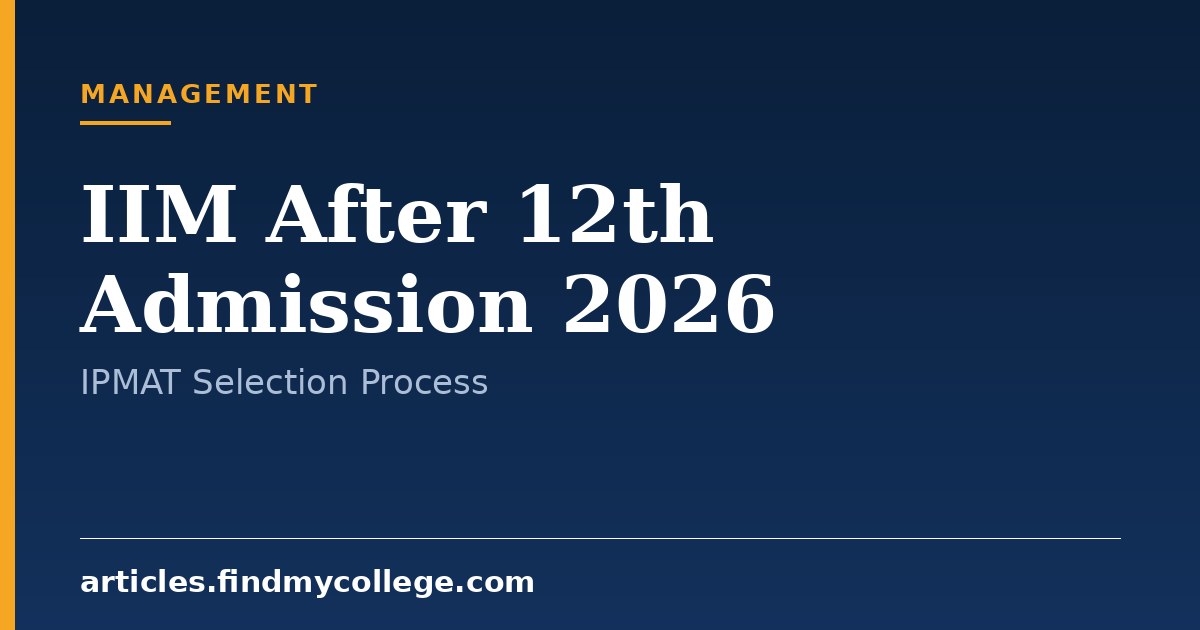 IIM After 12th Admission 2026: IPMAT Selection Process and Criteria