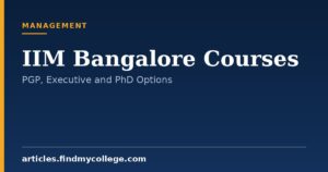 IIM Bangalore Courses: Degree Specialisations and Programmes