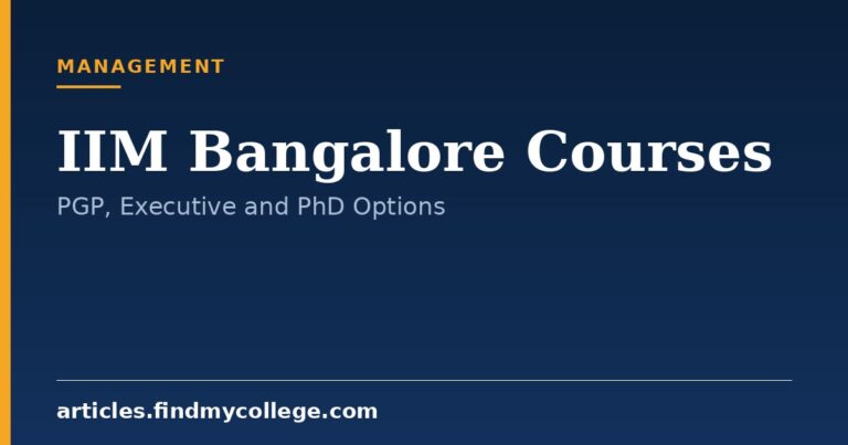 IIM Bangalore Courses: Degree Specialisations and Programmes