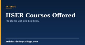 IISER Courses Offered: List of Degree Programs and Eligibility