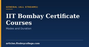 IIT Bombay Certificate Courses: Online Modes, Streams & Duration