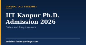 IIT Kanpur Ph.D. Admission 2026: Requirements and Written Test