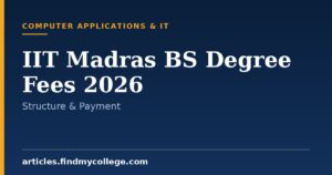 IIT Madras BS Degree Fees 2026: Detailed Fee Structure