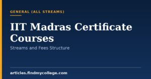 IIT Madras Certificate Courses: Course List and Fee Structure