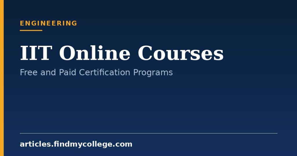 IIT Online Courses: Certificates, Eligibility and Enrolment