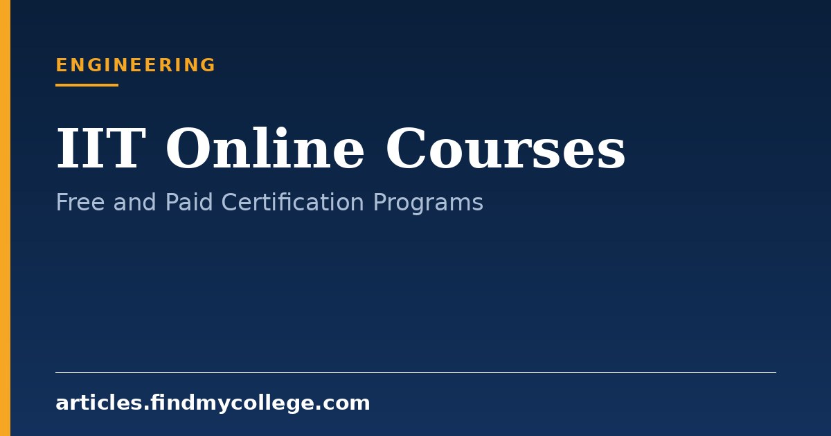 IIT Online Courses: Certificates, Eligibility and Enrolment